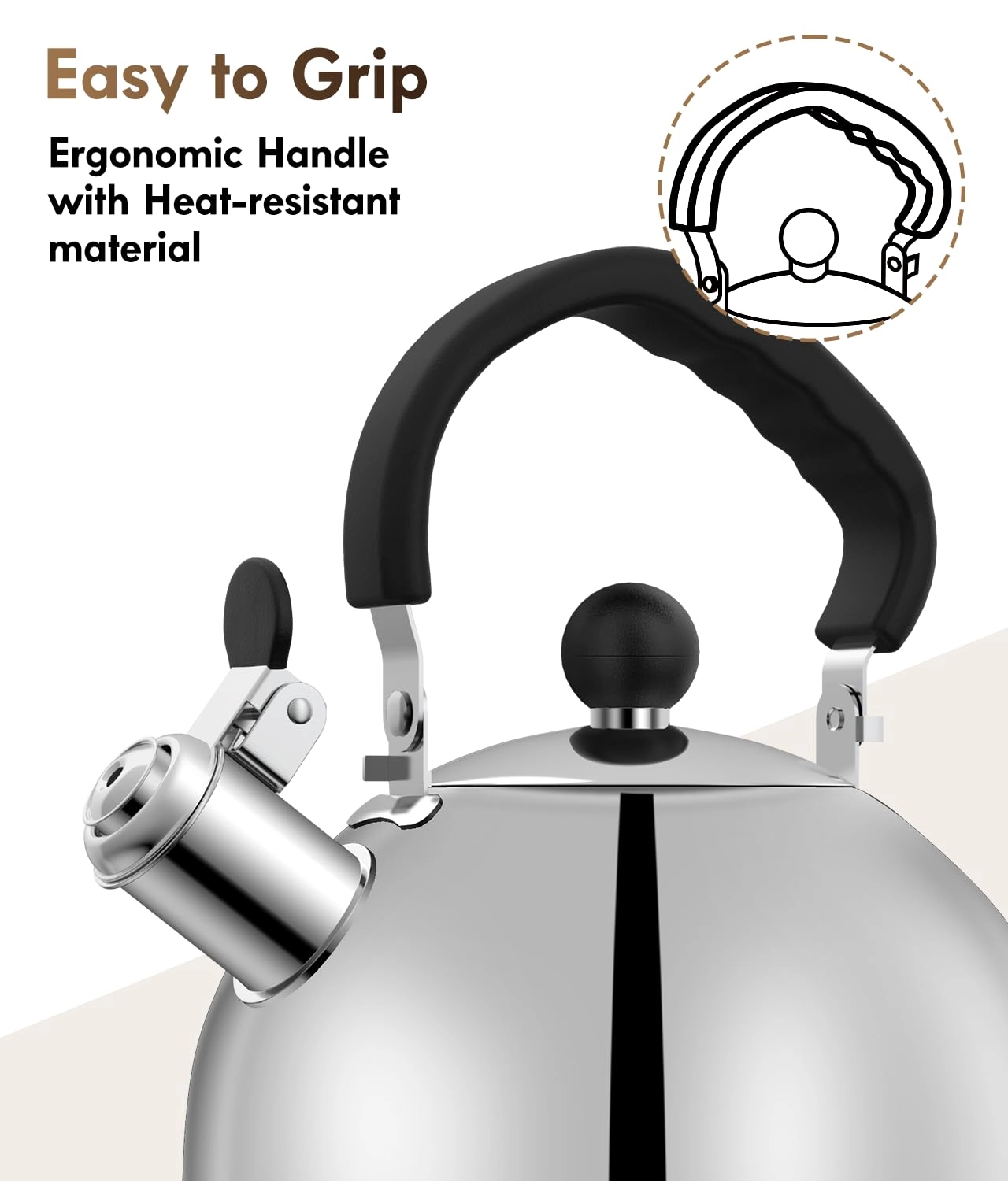 Tea Kettle - Stainless Steel, Bakelite 2 Quarts