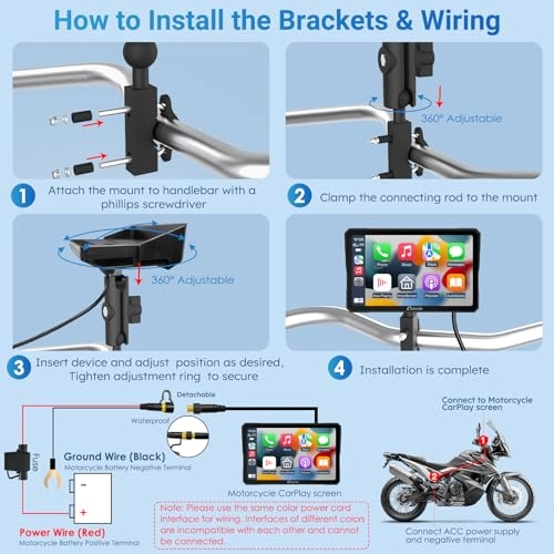 W702 for Motorcycles - 7 inch