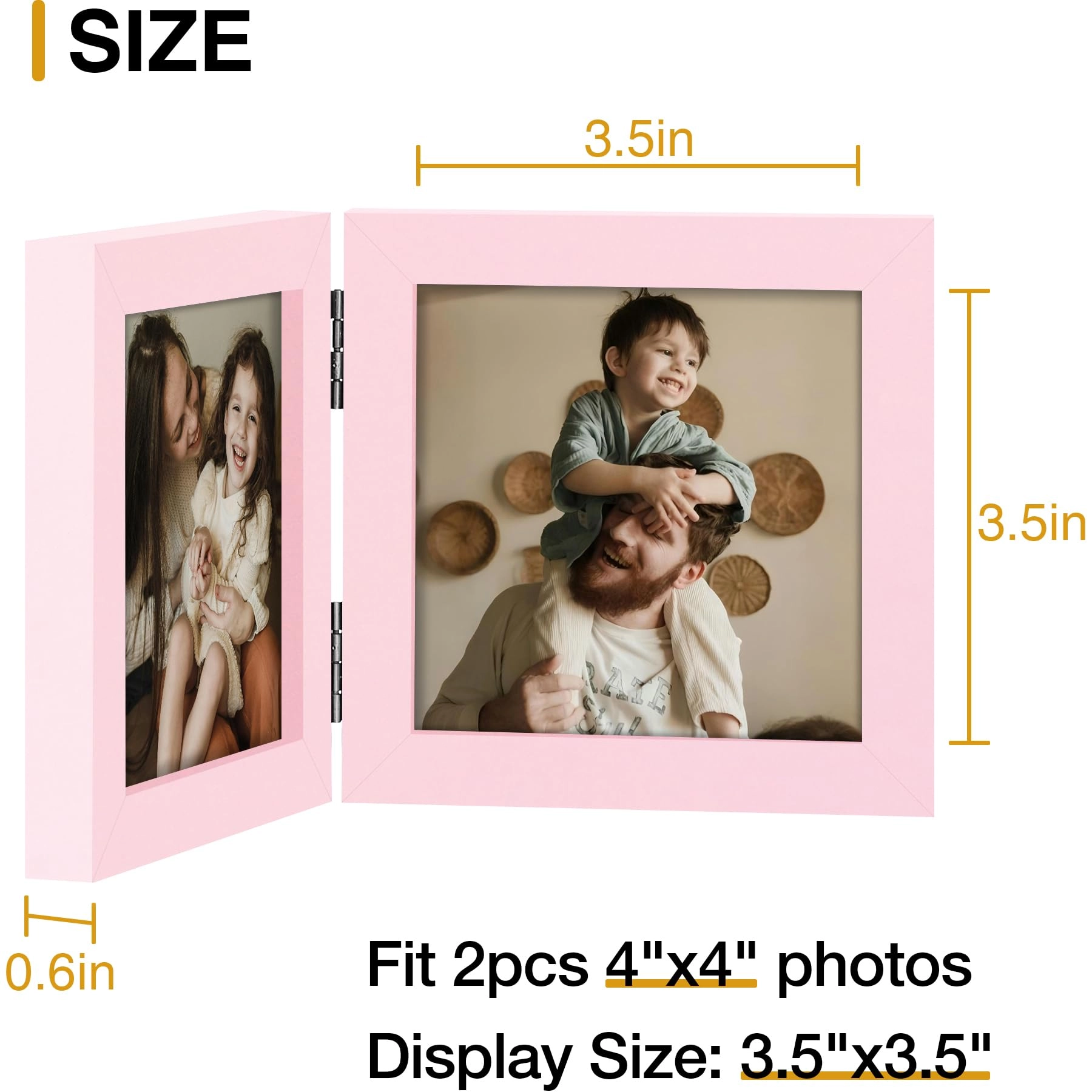 Double Picture Frame - 4x4 2.0 Count