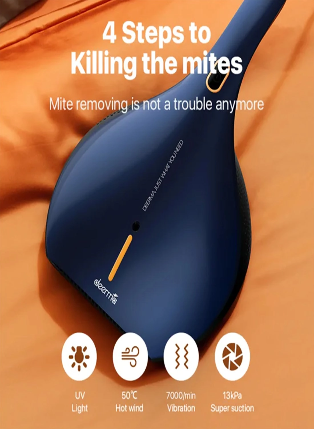 Dust Mite Vacuum Cleaner - 0.2 L UV 450 kW Blue