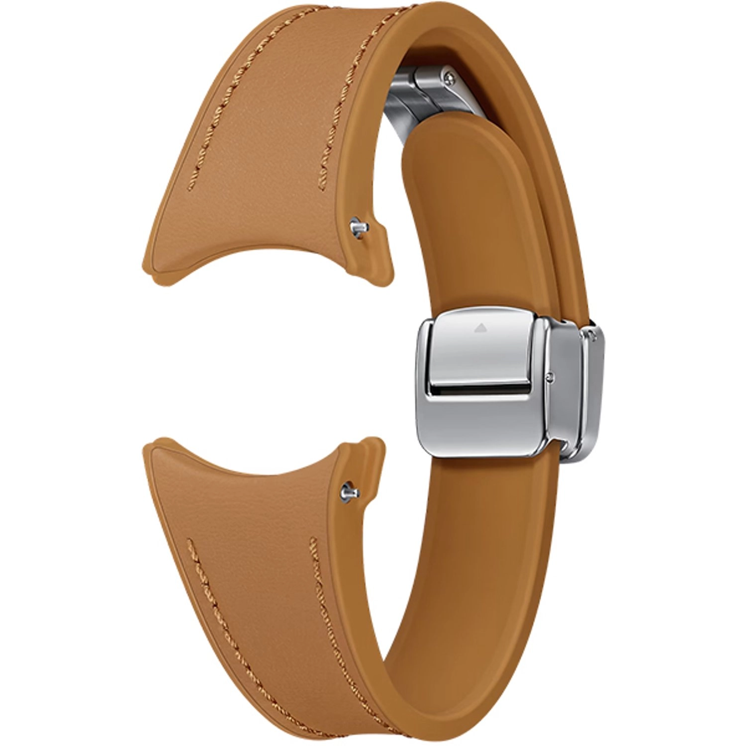 D-Buckle Hybrid Leather Watch Band