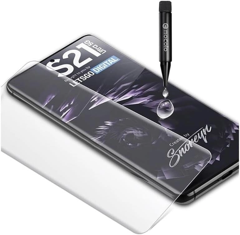 Muzz International UV Full Coverage Tempered Glass Screen Protector for Samsung Galaxy S21 Ultra