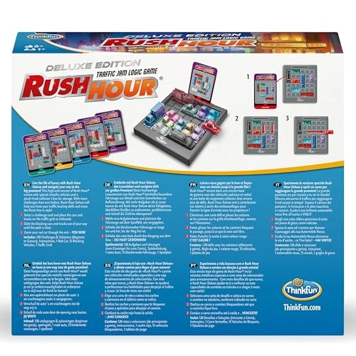 Rush Hour Deluxe - Logic Game 120 Puzzles Metallic Cars