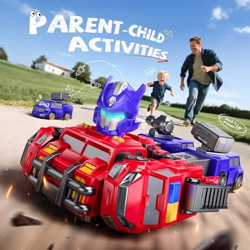 5 In 1 Magnetic Transform Fire Trucks - Red