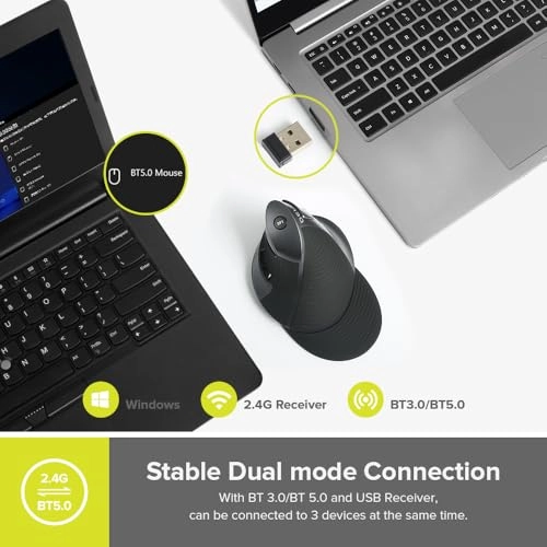 M618DB Vertical Ergonomic Mouse - Wireless