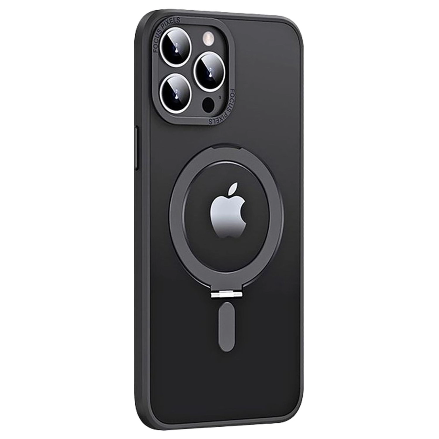 MagSafe Ring Stand Case With Screen Protector for iPhone 15 Pro