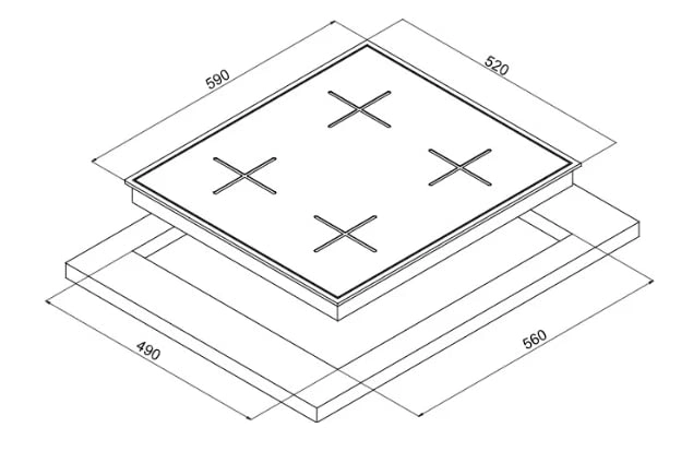 BBGH64ESELSS Gas hob
