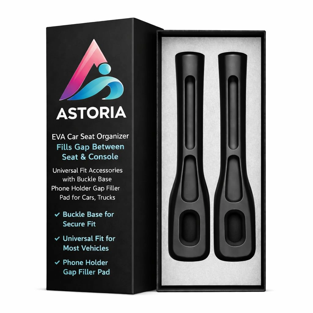 Astoria EVA Car Seat Organizer - Universal Fit Black Pack of 2