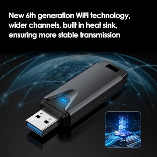 USB WiFi Adapter - 2.4GHz 5GHz 6GHz USB WiFi6