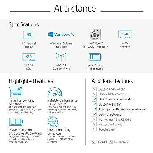 14-dq1020nr - 14'' i3-1005G1 4GB DDR4 128GB SSD