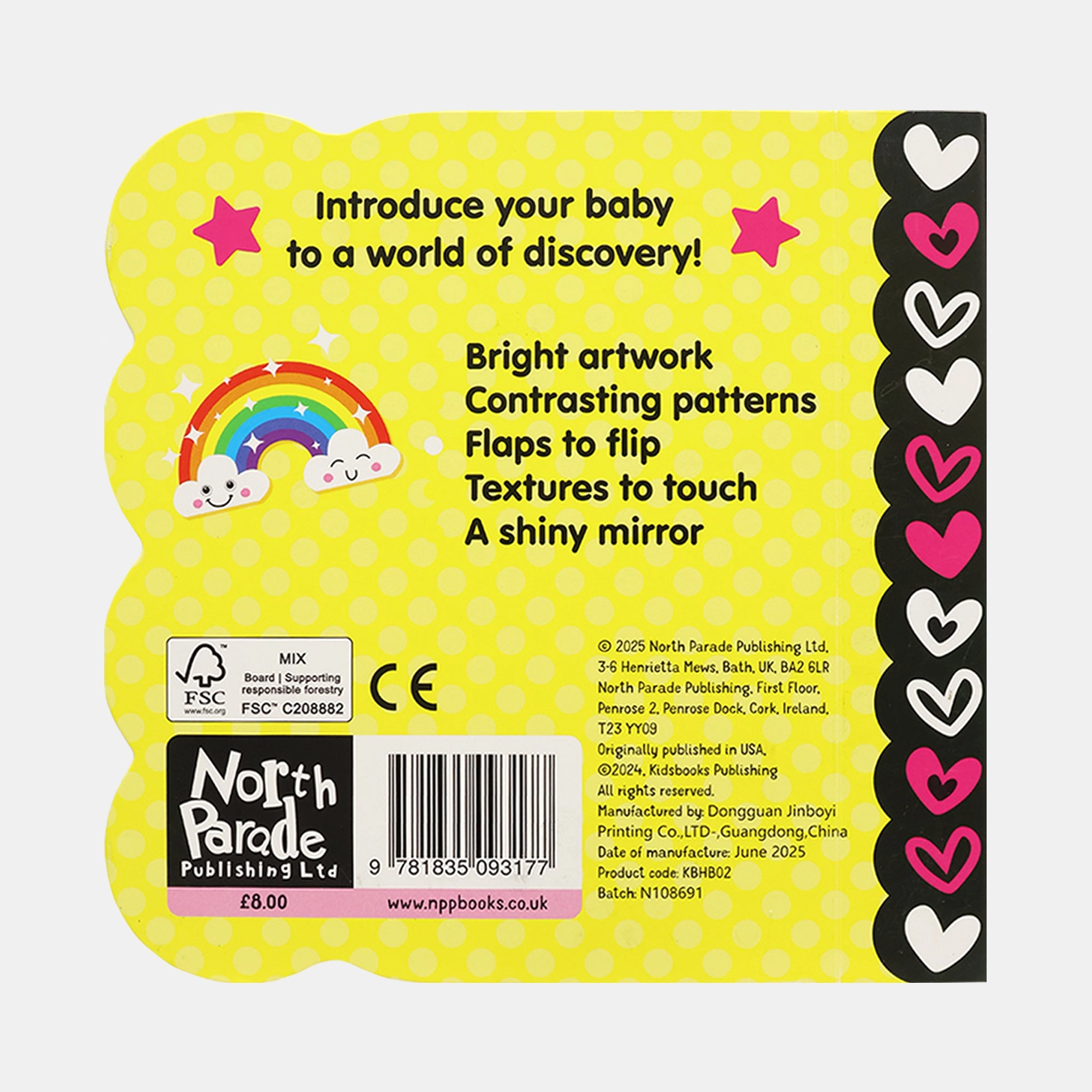 Happy Baby First Words Board Book - Newborn