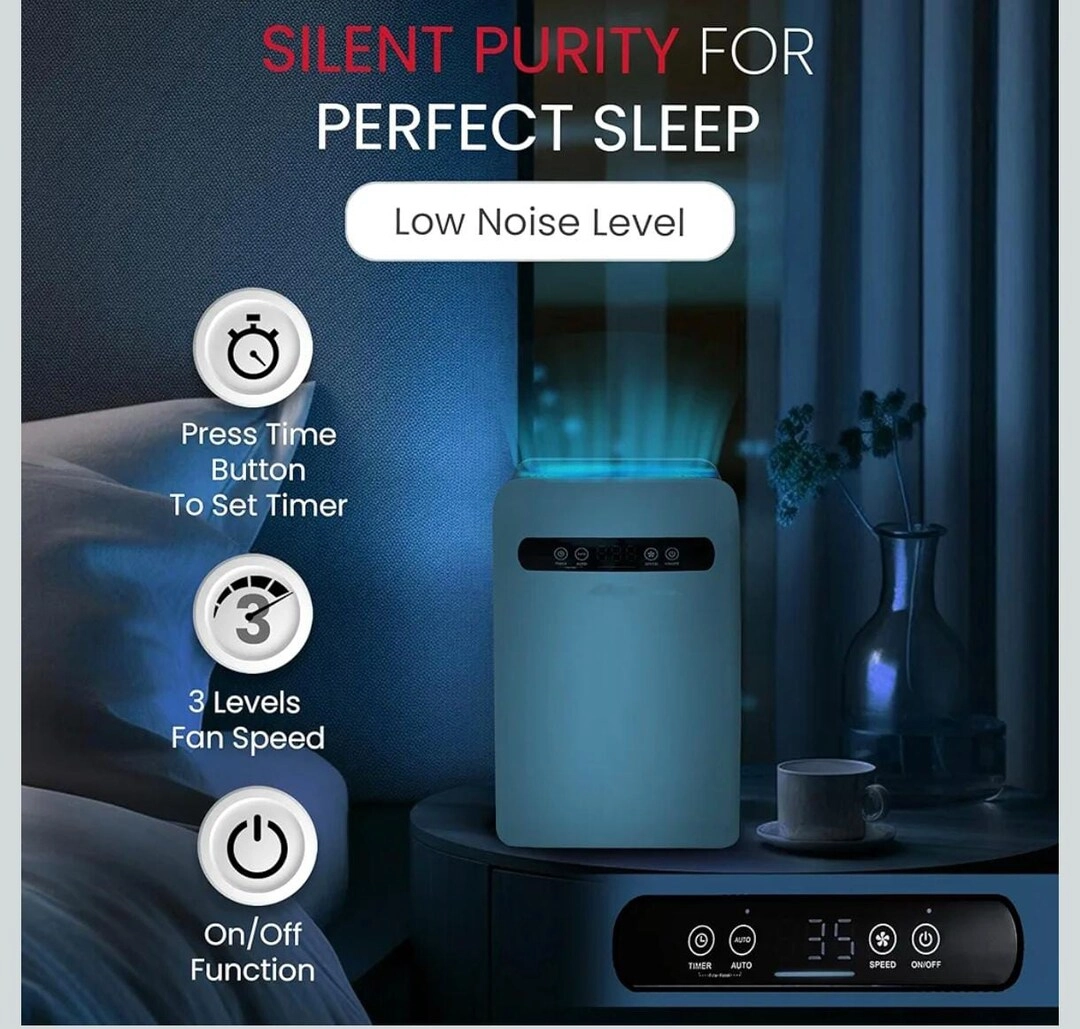 Air Purifier - 48m2 HEPA 3-Stage