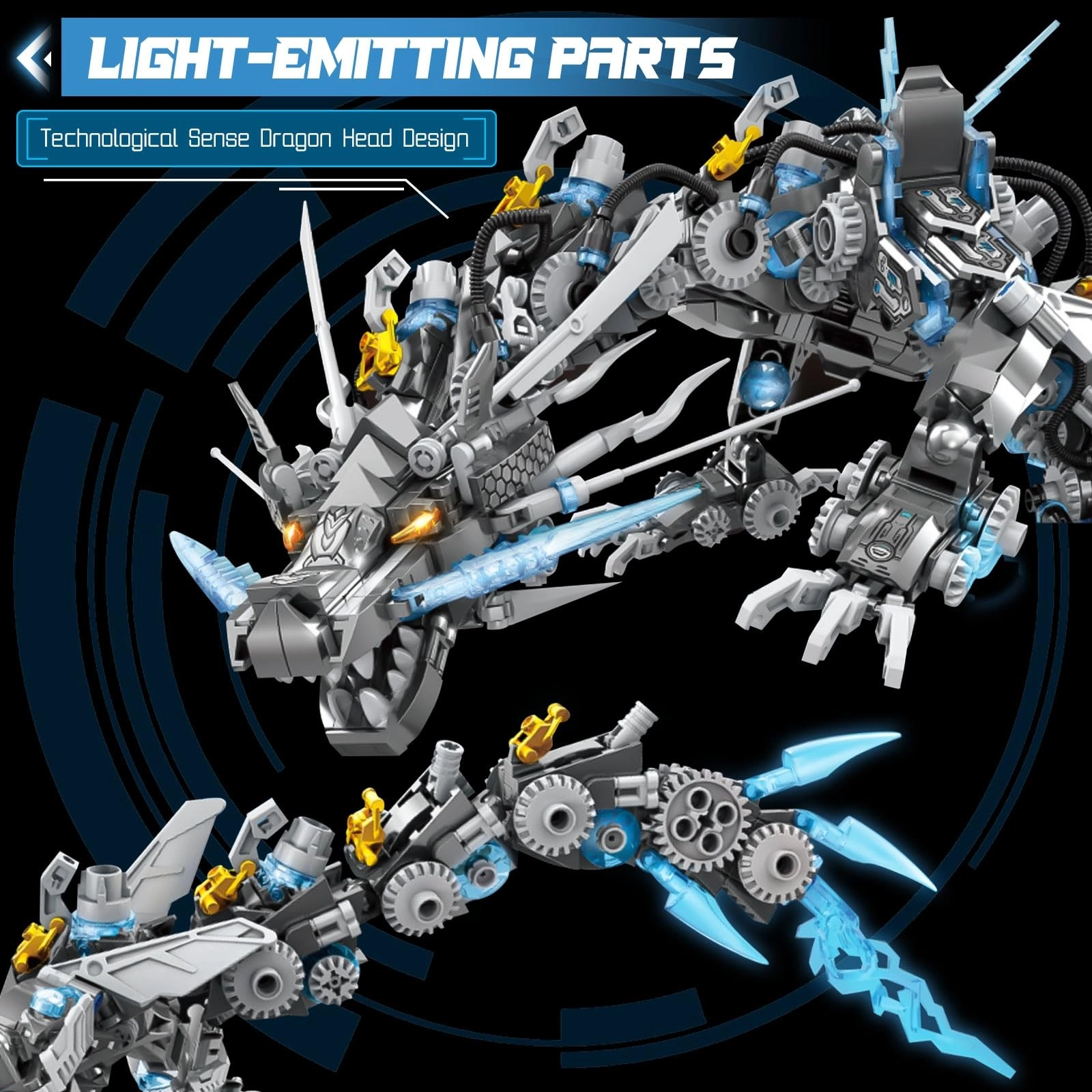 Dragon Building Blocks Set - Dragon 1390 pcs