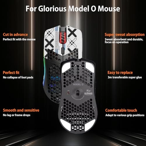 Mouse Grip Tape - White Glorious Model O