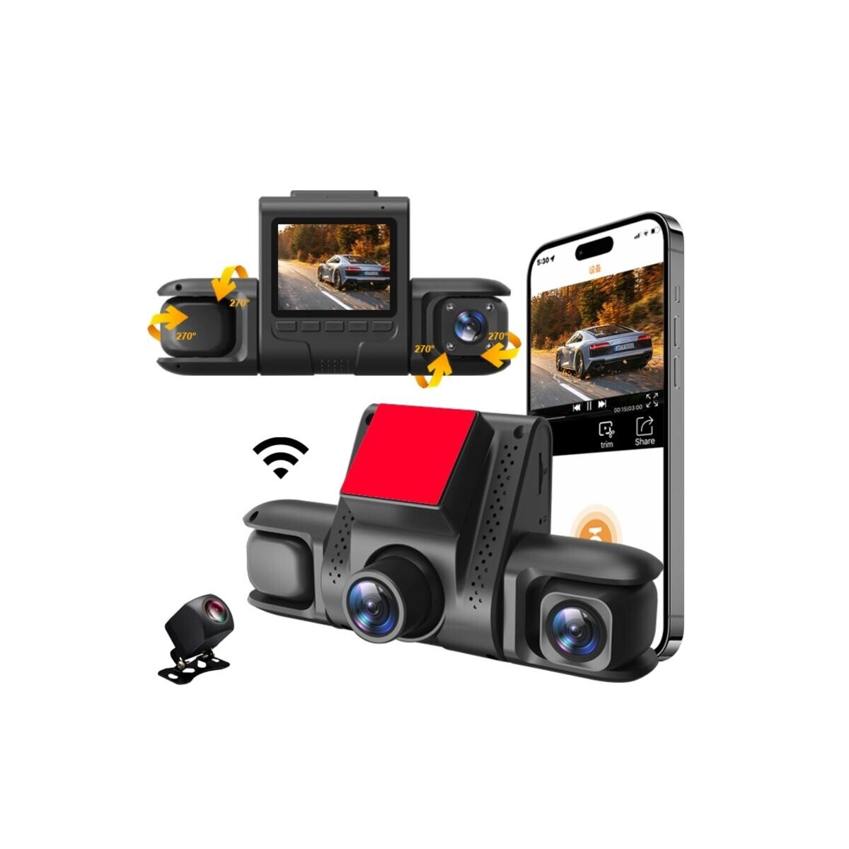 4 Camera Dash Cam - 1080P