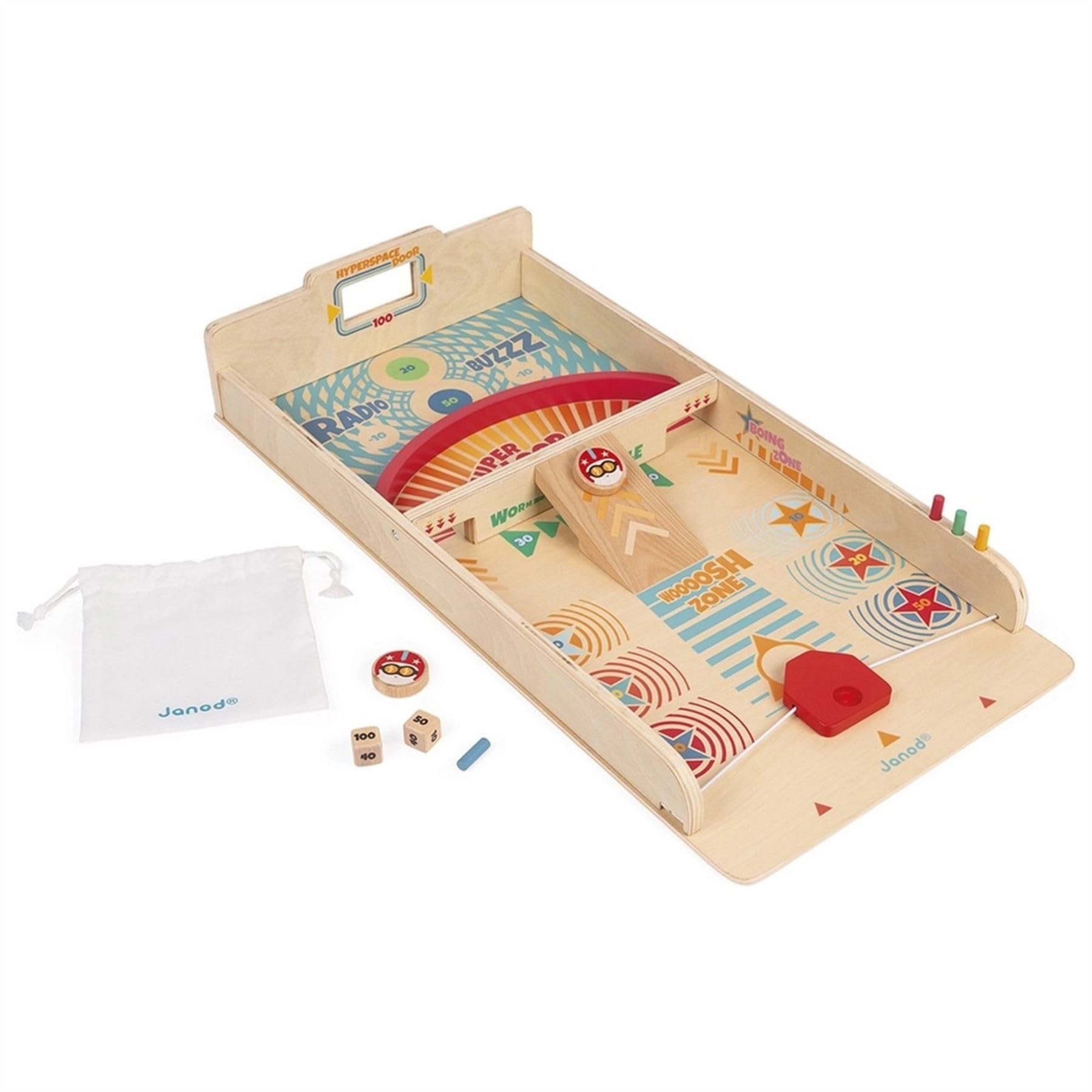 JANOD Retro Wooden Paddles Game - 6 years and up 4 pieces