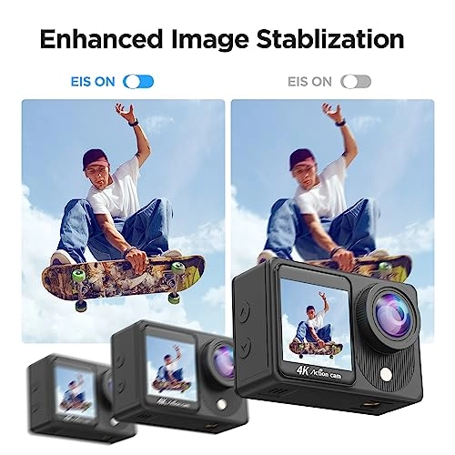 Dual Screen Sports Camera 4K30 32GB Bundle