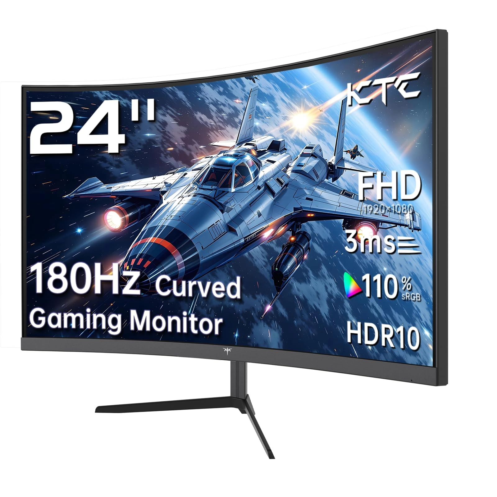 KT&C Curved Gaming Monitor - 99 Null 5 24 Inches 1920 x 1080 Pixels