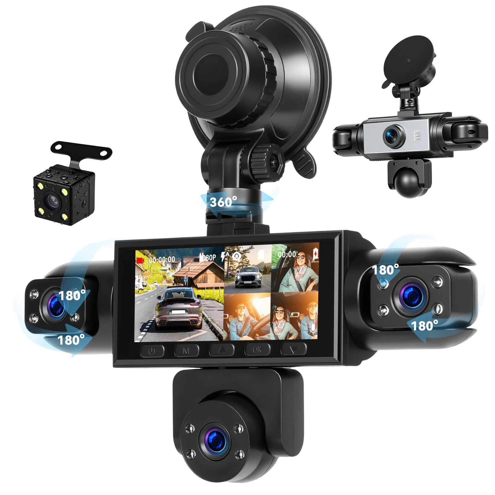 5-Camera Dash Cam - 1080P 30FPS