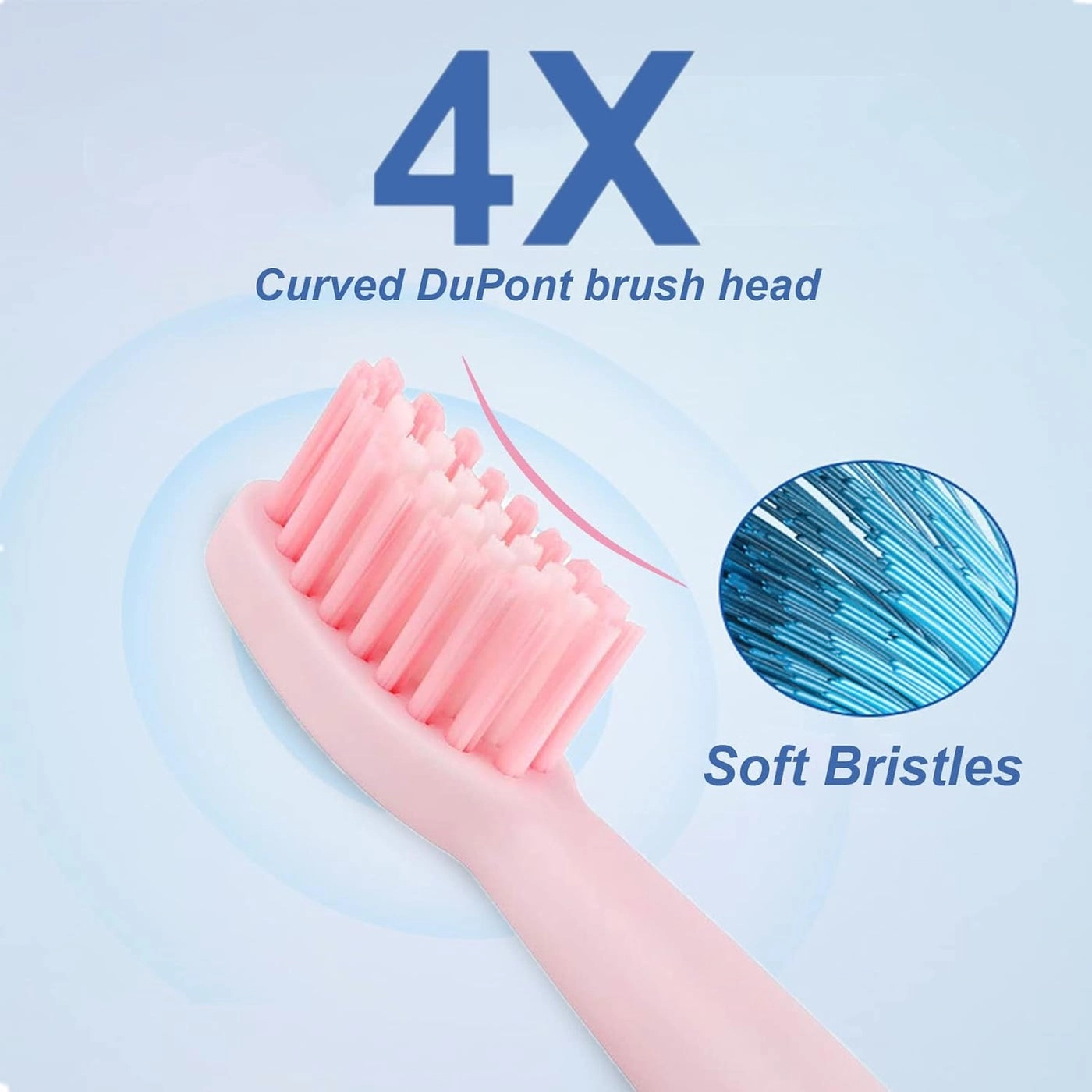 Sonic Toothbrush - 5 Modes 2 Mins Timer 4 Dupont Brush Heads