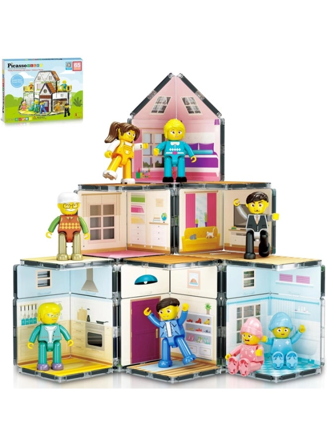 Magnetic Tiles - Homestead 65 pcs