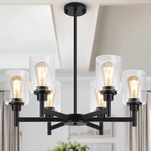 6-Light Chandelier - 25.2" to 61.2"