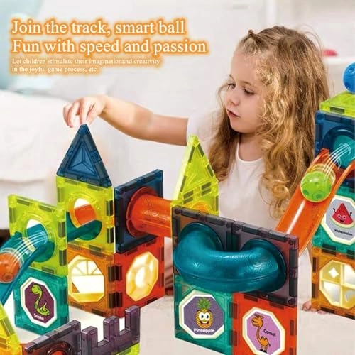 Light Magnetic Tiles - 36 months - 9 years 75 pieces