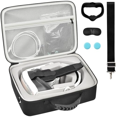 PAIYULE Carrying Case - for Quest 2 Quest 3 Silicone Face Cover Lens Protector
