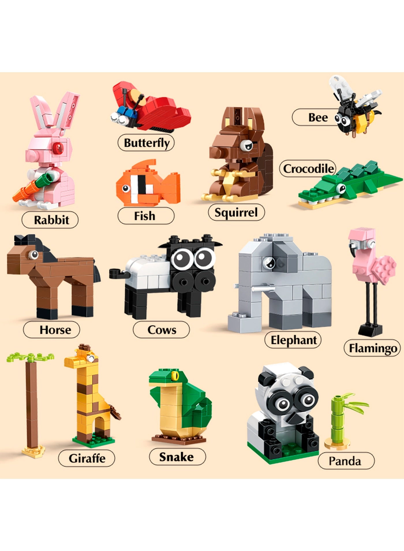 Building Blocks Set - Animals 505pcs