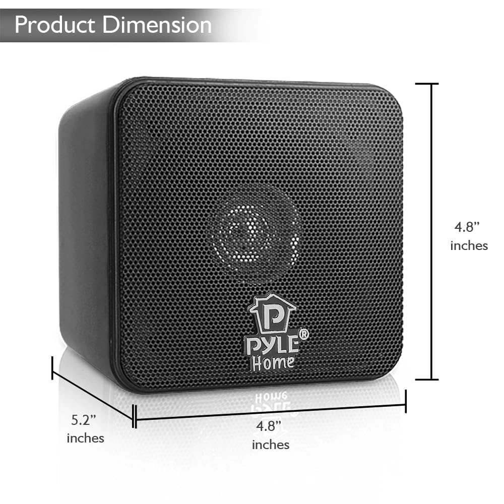 Mini Cube Bookshelf Speakers - 200 Watt