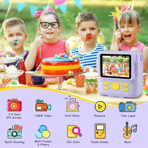 X6 - 1080P 2.4 Inch Instant Print