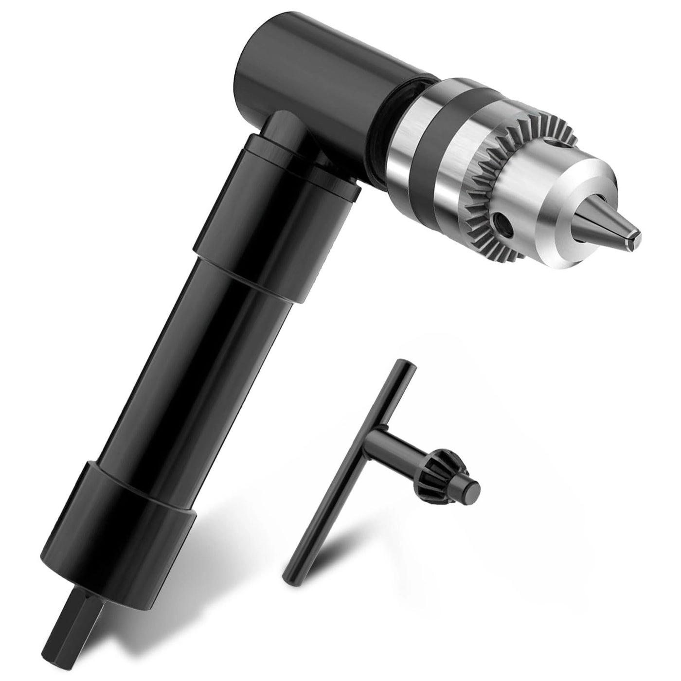 OFNMY Right Angle Drill Adapter - Cordless 3/8" Keyed Chuck 8mm Hex Shank