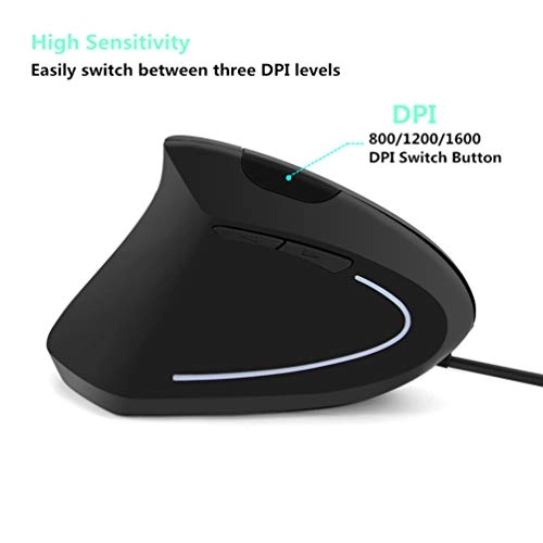 Left Handed Ergonomic Vertical Mouse - USB