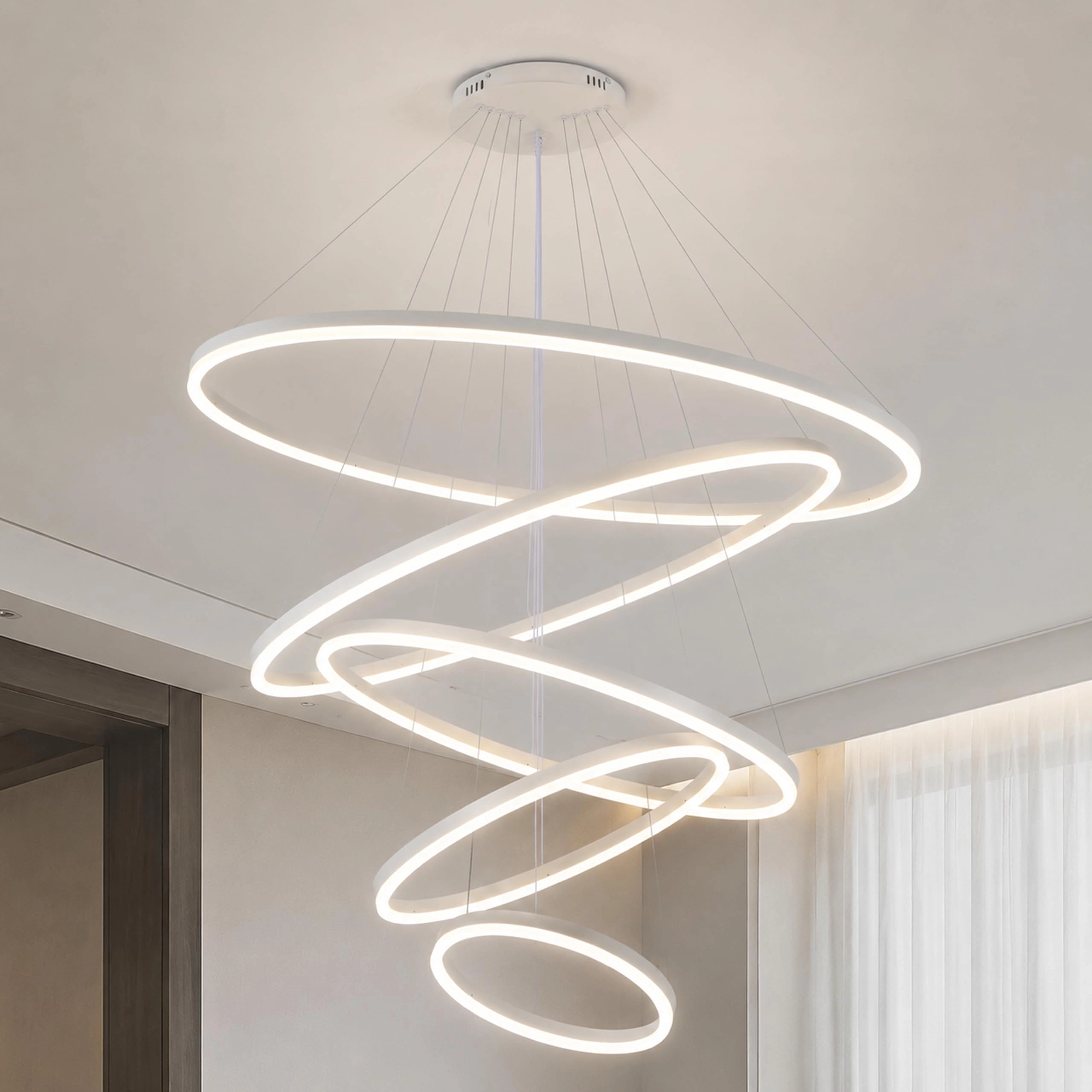 YATAI LIGHTING Round LED Chandelier - 3000K–6000K Dimmable
