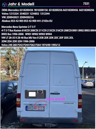 HD IP68 Rear View Camera - Night vision 1280x 720 pixels + 7'' Monitor