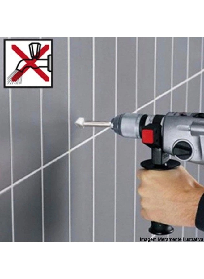 Tile drill bit - ×8 x 80 mm soft tiles ceramic non-tempered glass