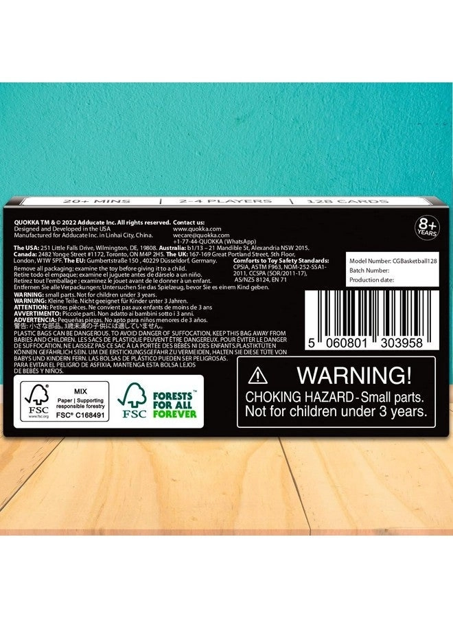 Basketball Fast-Paced Card Game - Ages 8+ 128 Cards