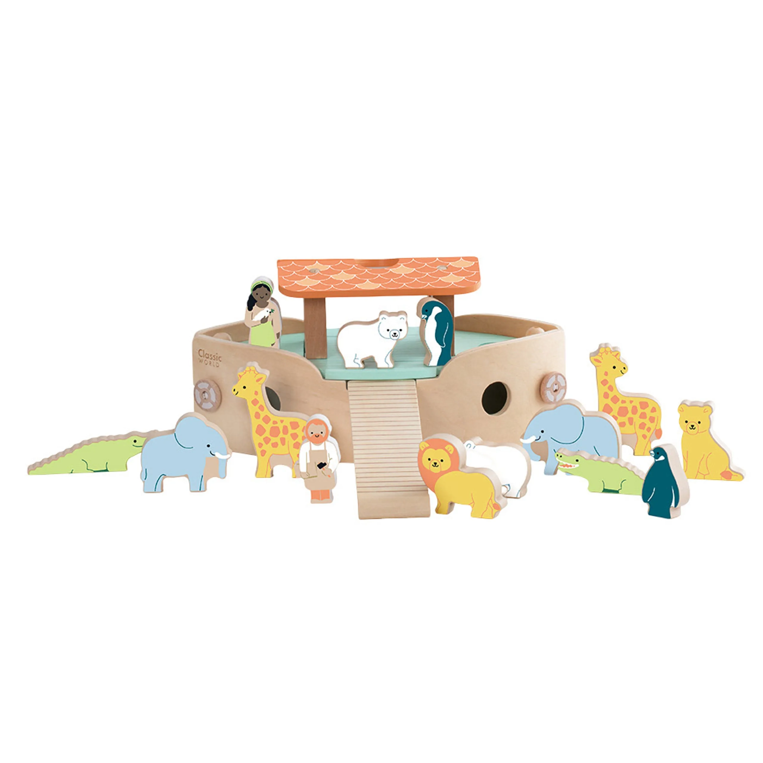 Classic World Wooden Making Noah's Ark - 18 months+ 16 pieces