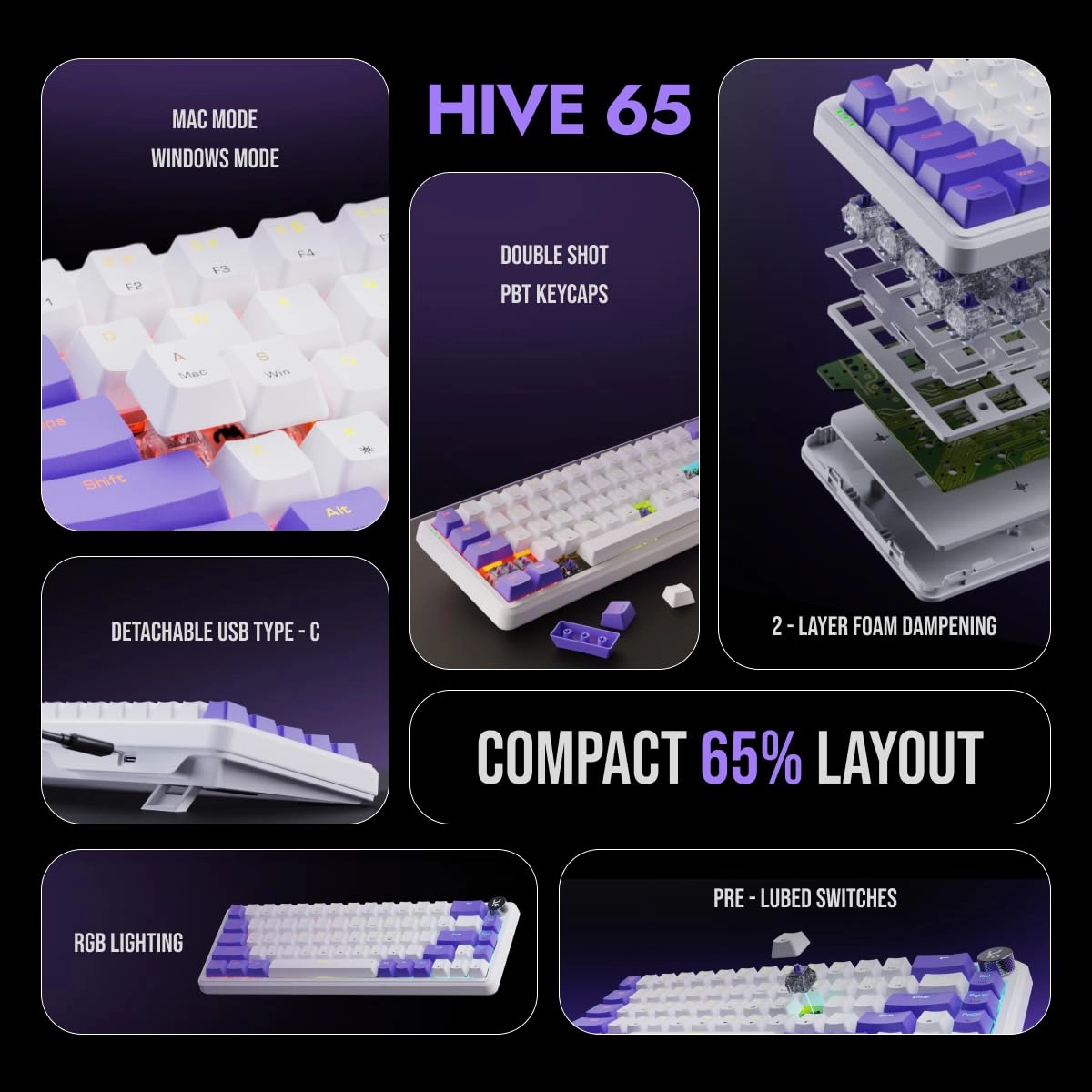 Hive 65 - QWERTY USB-C