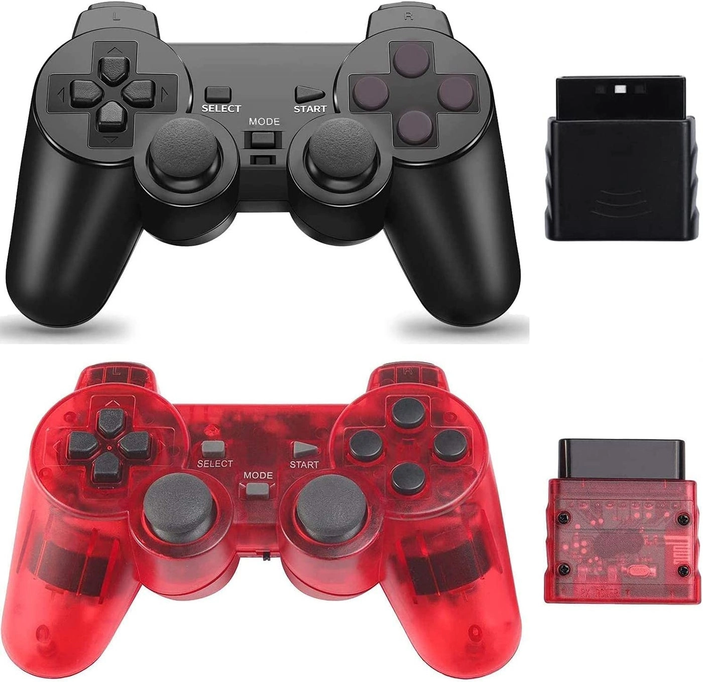 Wireless Controller - ClearBlue and ClearPurple PS-2 Play 2