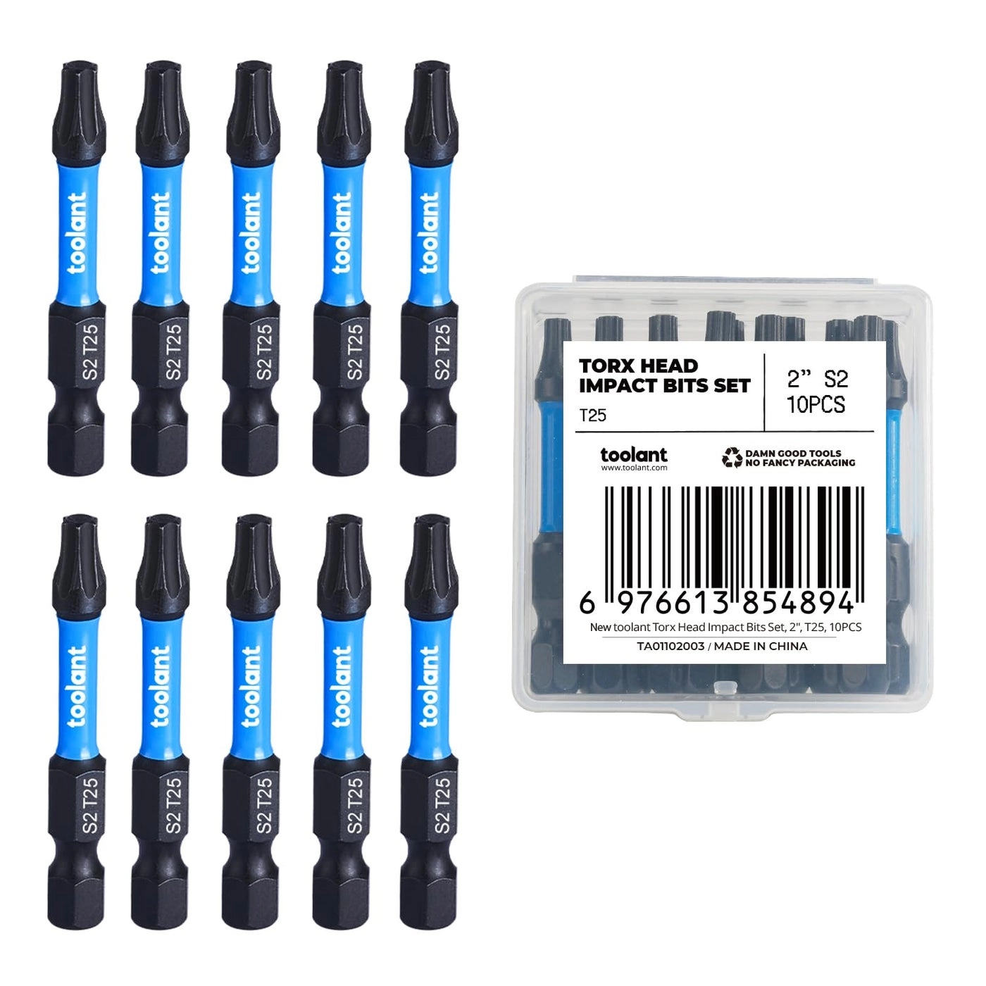 toolant Impact Torx Bits - 10pack (T25)