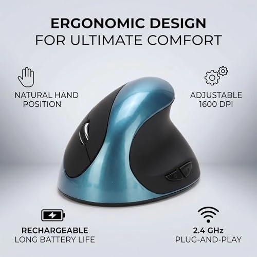 Vertical Mouse - Bluetooth 2.4G