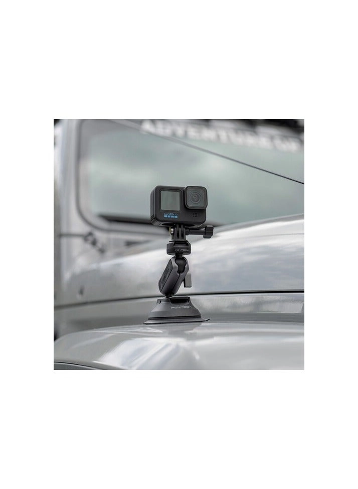 3 Arm Suction Mount - CapLock Ball Head 3-Prong & 1/4"-20 Adapters