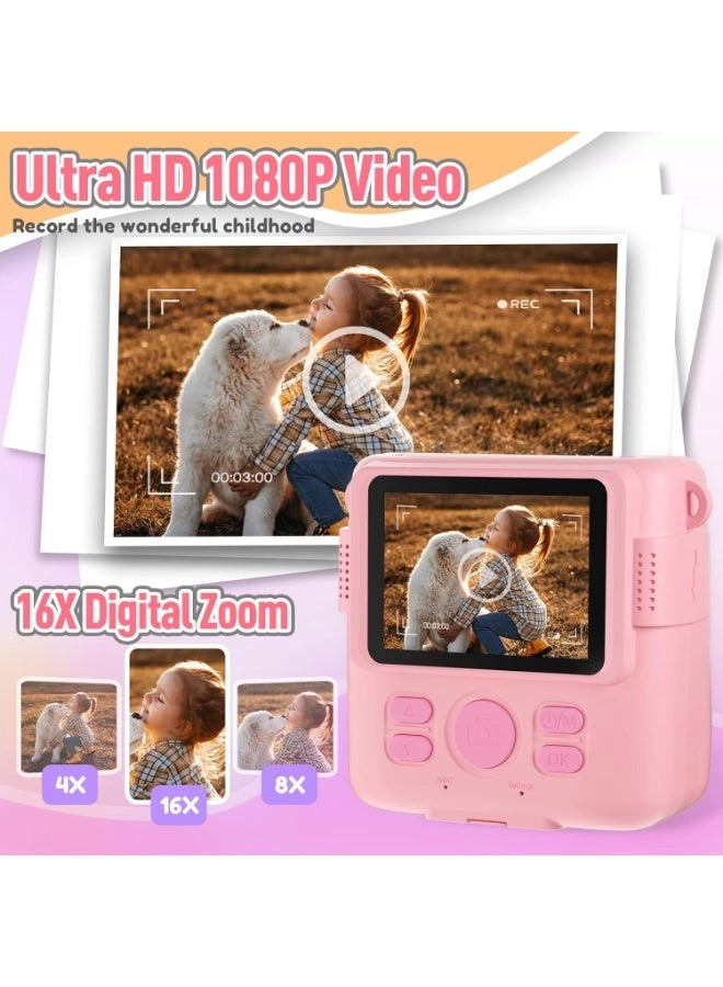 Instant Print Camera - 32GB SD Card Pink