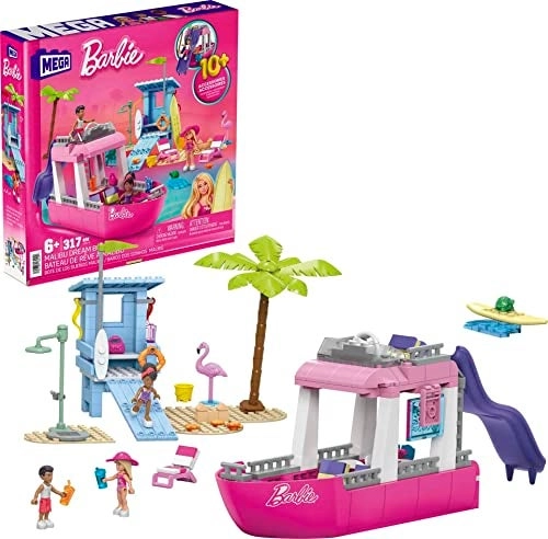 MEGA Malibu Dream Boat - 2 MicroDolls Pink