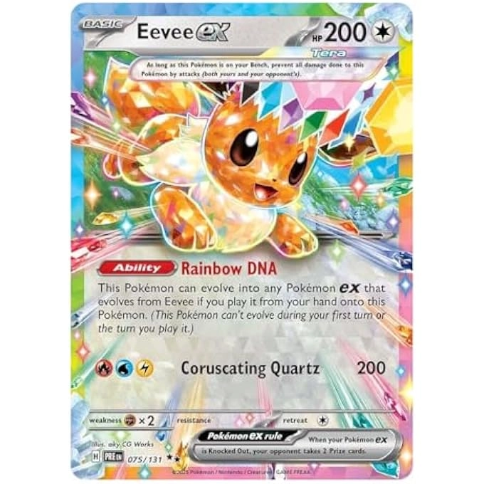 rayihni EEVEE EX 075/131 - PRISMATIC EVOLUTIONS POKEMON SCARLET AND VIOLET