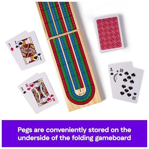 Solid Wood Cribbage - Folding Wood Gameboard