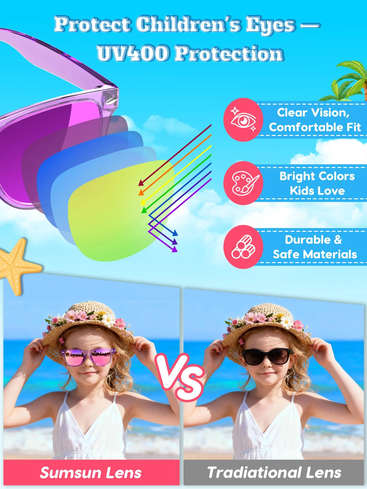 Kids Sunglasses - Red