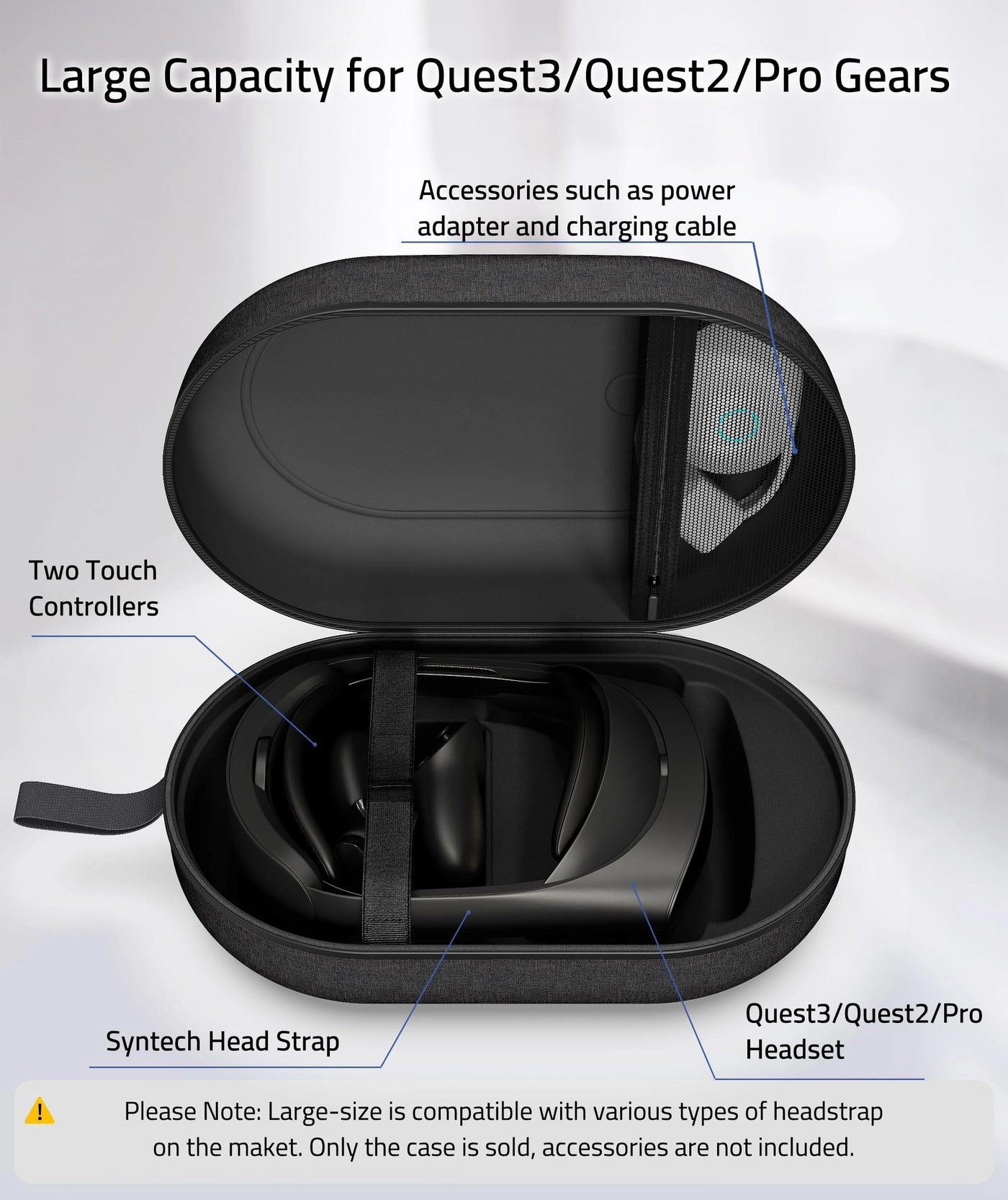 Hard Carrying Case - Meta Quest 3S/Oculus Quest 3/2/Pro/Pico4