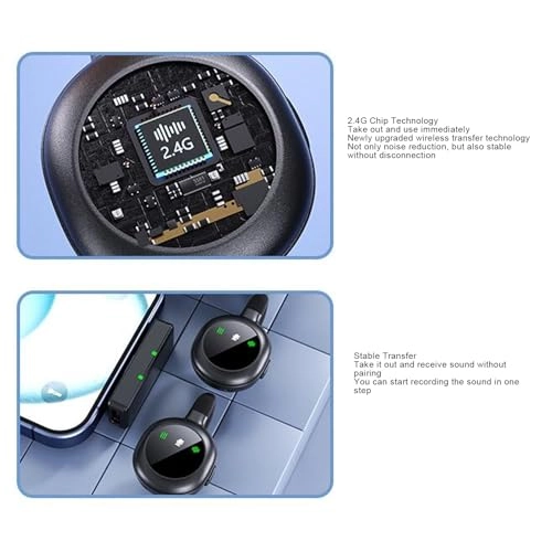 Wireless Lavalier Microphone - 2 2.4G